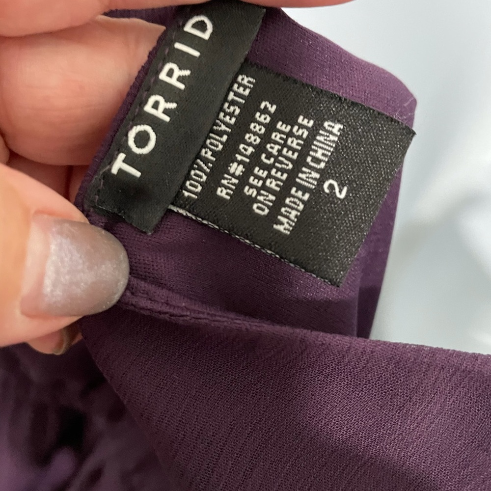 Torrid off shoulder top with flutter sleeves